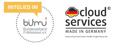 Logo Bitmi und Cloud Services Made in Germany