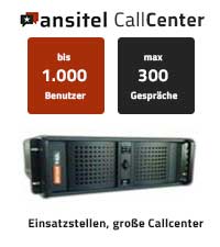 Callcenter Telefonanlage für bis zu 1000 Benutzer