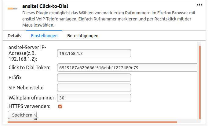 Click-to-Dial in Anwendung