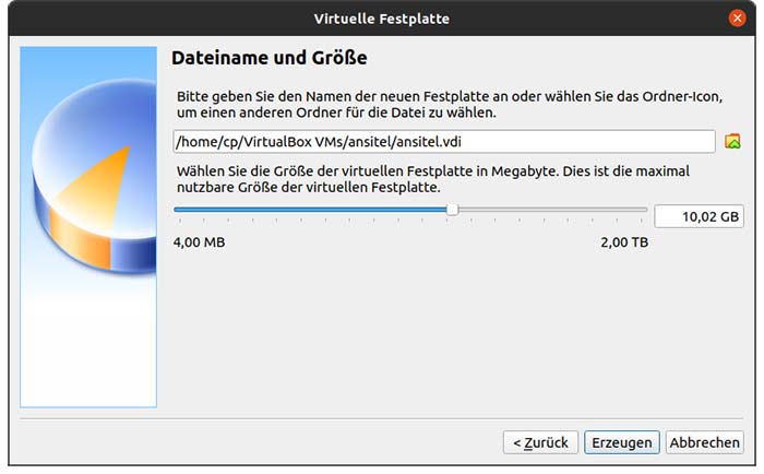 VirtualBox – Dateiname und Größe 