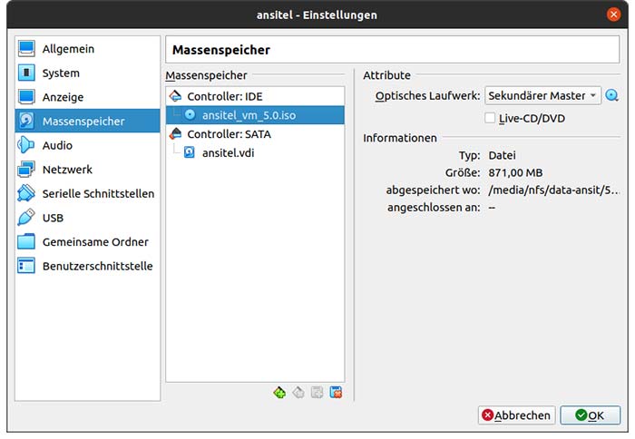 VirtualBox – Massenspeicher