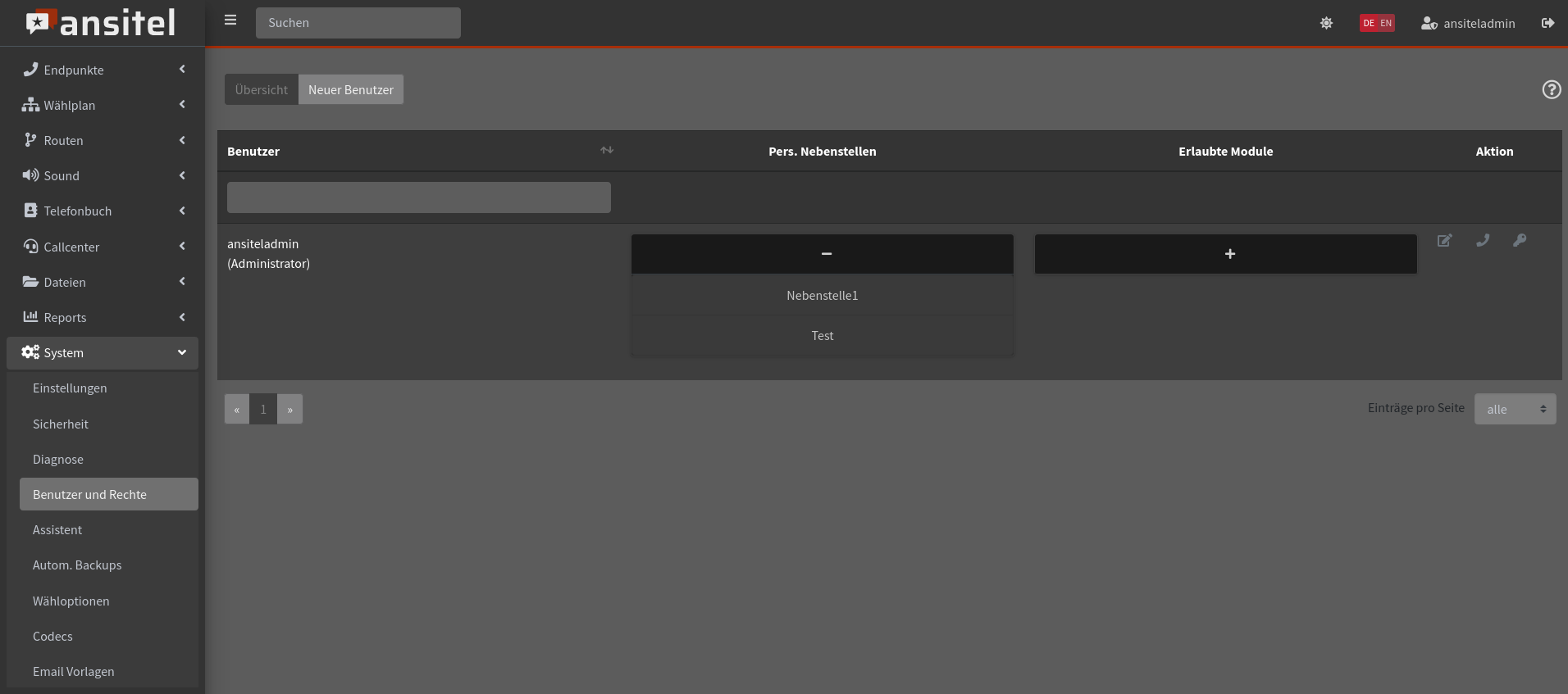 Admin-Passwort ändern