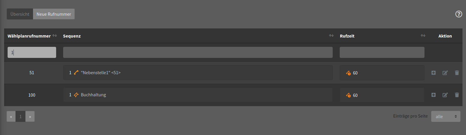 Schnellsuche - Ersteinrichtung