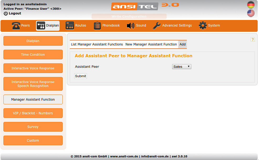 Add assistant peer