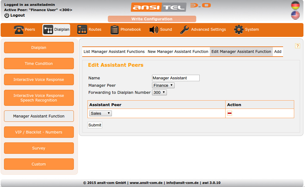 Edit the manager assistant function