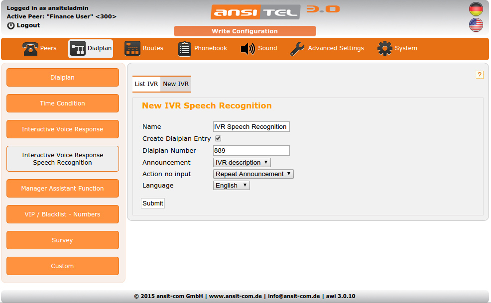Create interactive voice response with speech recognition