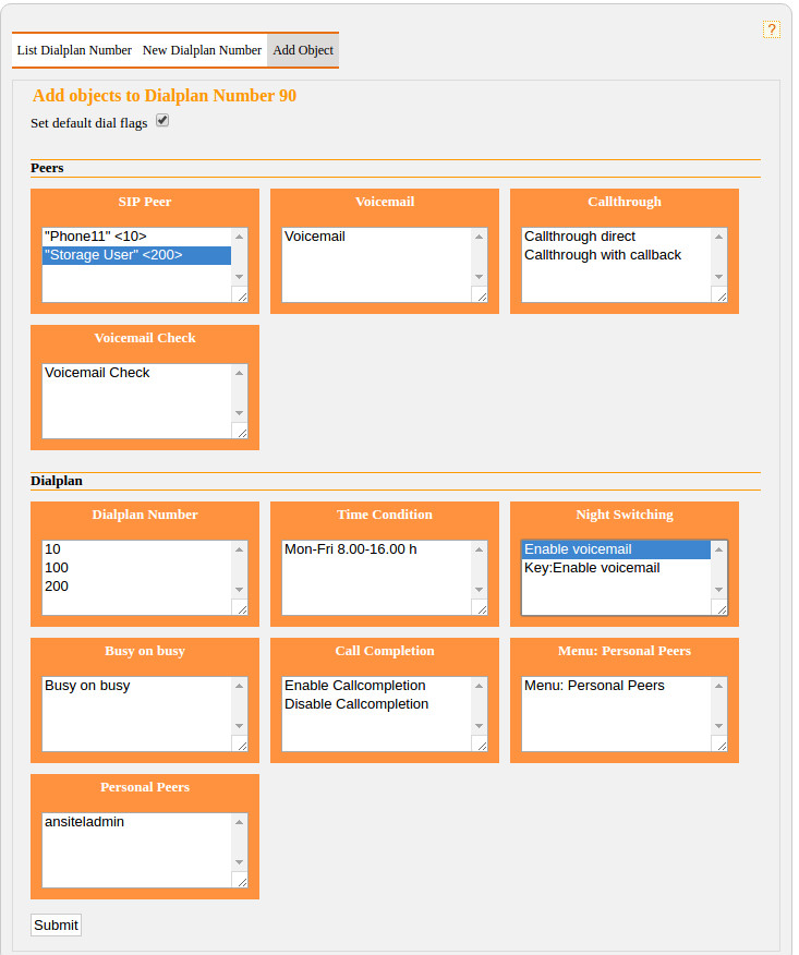 Night switching used in dialplan sequences
